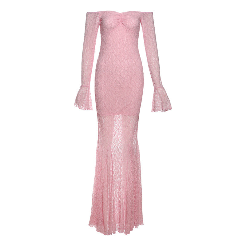 SXR summer off-the-shoulder dress high waist sheath dress