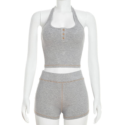 DZHT Q26ST021 spring slim-fitting slimming halter suit