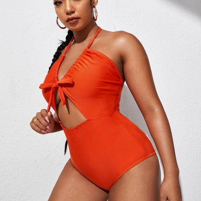 LF (L-4XL) multi-color tie-dye bikini plus size split sexy lace-up