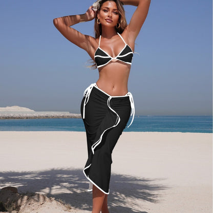 (4 days ready to ship) SY three-piece long skirt bikini