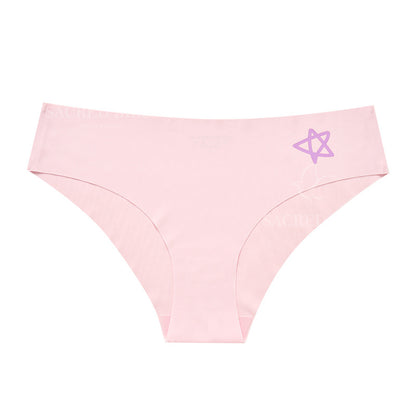 Printed invisible seamless one-piece yoga low waist plus size hip briefs