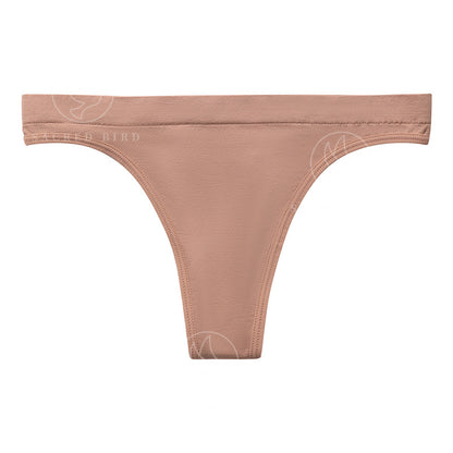 Lightweight seamless Ice Silk nude feel less than T-shaped panties yoga sports special large size cotton crotch breathable T-back