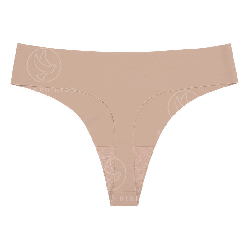 Sports quick-drying panties Ice Silk seamless T-back low waist antibacterial cotton crotch thin