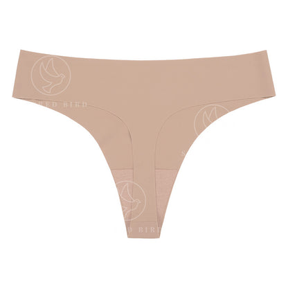 Sports quick-drying panties Ice Silk seamless T-back low waist antibacterial cotton crotch thin