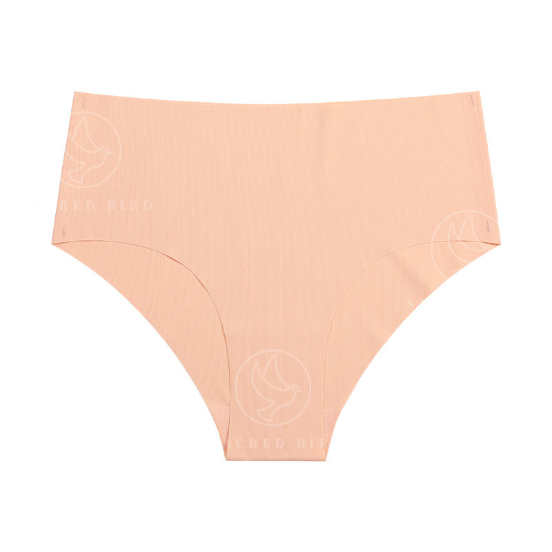 Mid-waist purified cotton crotch one-piece seamless Ice Silk quick-drying briefs