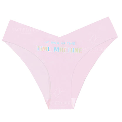 Couple theme printed seamless low waist plus size one-piece thin invisible yoga briefs