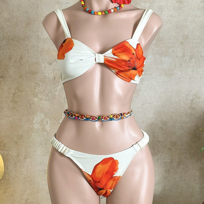 (4 days ready to ship) SY 2026 polyester printed two-piece suit bikini