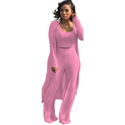 MYF (S-2XL) high elastic sunken stripe three-piece suit