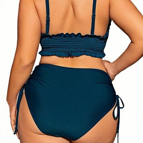 CL (L-4XL) 2026 plus size swimsuit women's split bikini detachable shoulder strap sexy high waist bikini vacation