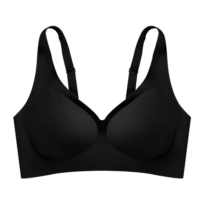 Large size Jelly Glue support push-up beauty back seamless thin sports underwear wireless bra