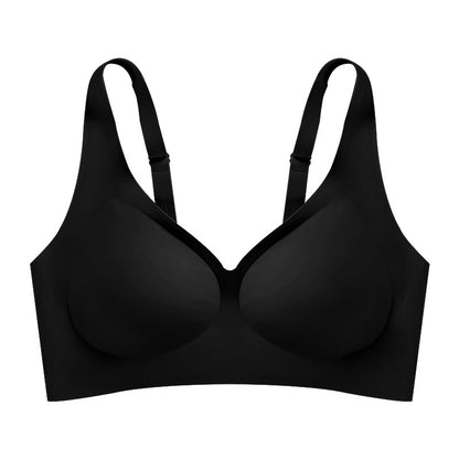 Large size Jelly Glue support push-up beauty back seamless thin sports underwear wireless bra