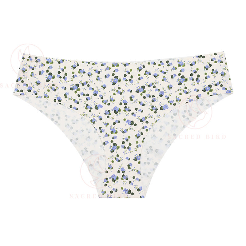 Seamless low waist plus size one piece pure cotton briefs quick-drying breathable purified cotton crotch