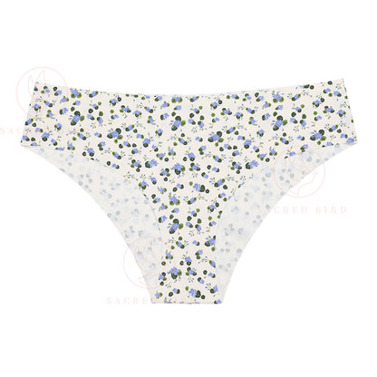 Seamless low waist plus size one piece pure cotton briefs quick-drying breathable purified cotton crotch