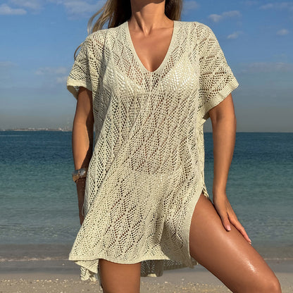 CYB knitwear loose bikini swimsuit blouse beach sun protection