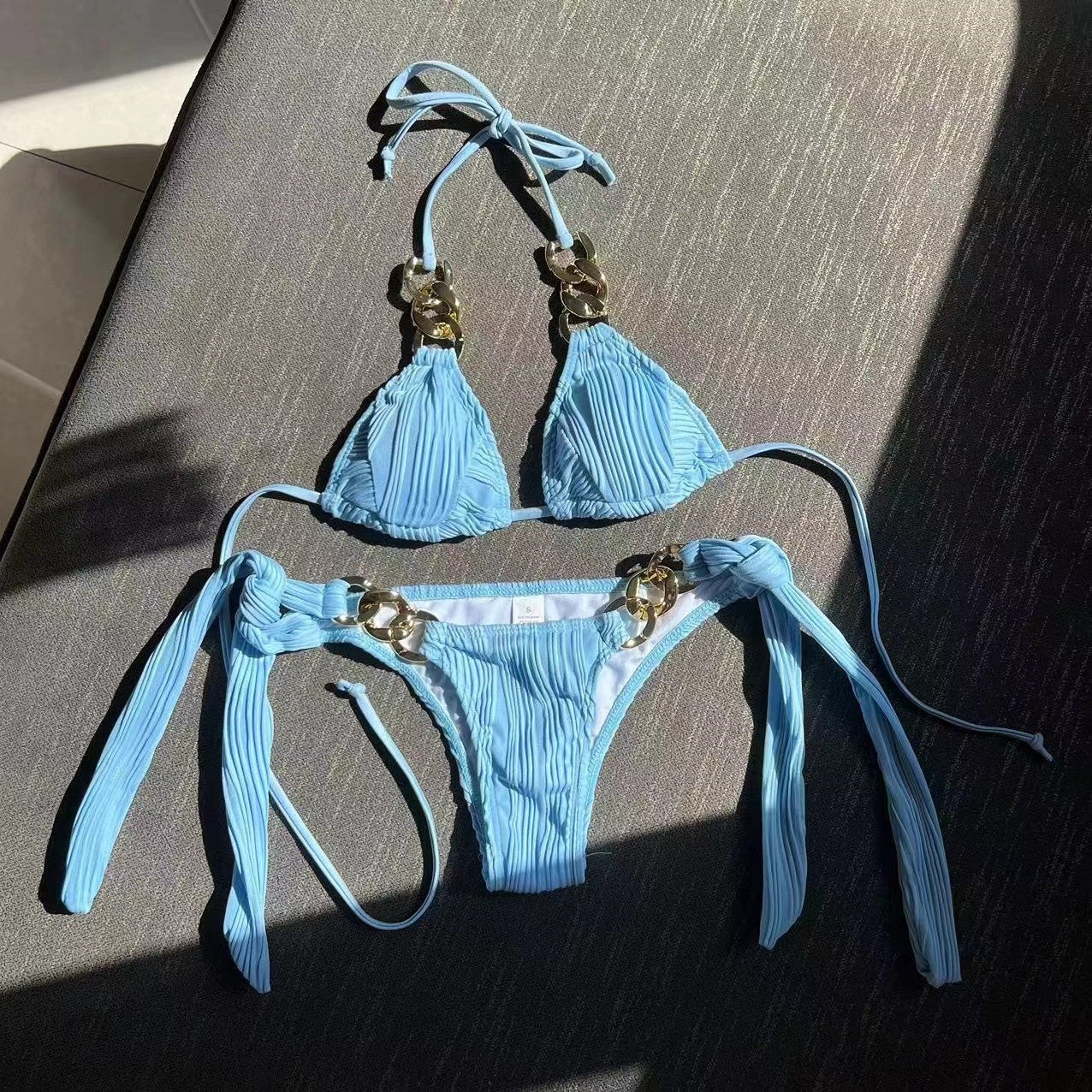 (4 days ready to ship) SY split chain bikini swimsuit