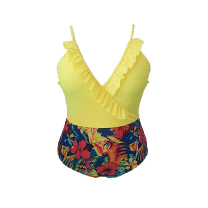 LF (L-4XL) 2026 printed swimsuit for women one piece sexy plus size