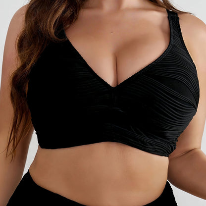 CL (L-4XL) 2026 plus size women's swimsuit bikini top adjustable shoulder strap sexy