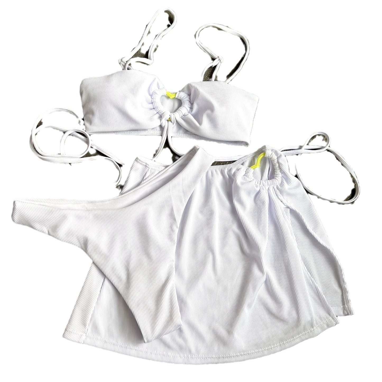 (4 days ready to ship) SY sunken stripe three-piece bikini