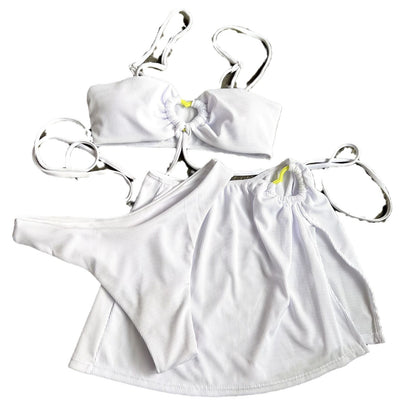 (4 days ready to ship) SY sunken stripe three-piece bikini