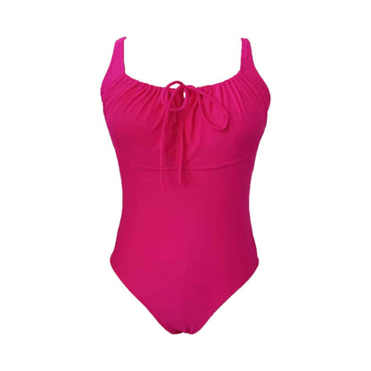 LF (L-4XL) swimsuit female sexy Siamese solid color plus size plus-sized