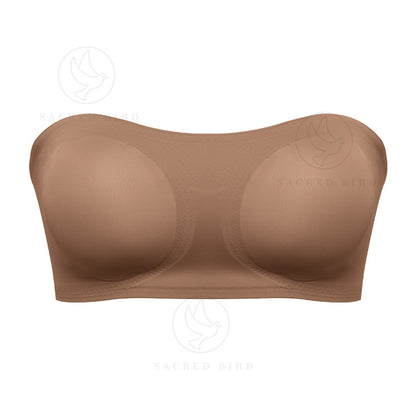 Double-sided open buckle chest cover small chest push up tube top non-slip anti-exposure large size without steel ring bra