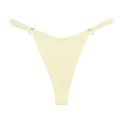 Thin belt low waist love ring seamless ice silk T-shaped Panties Plus size cotton crotch T-back
