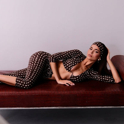 SXR K6S11676A summer midriff-baring top slim-fit trousers suit