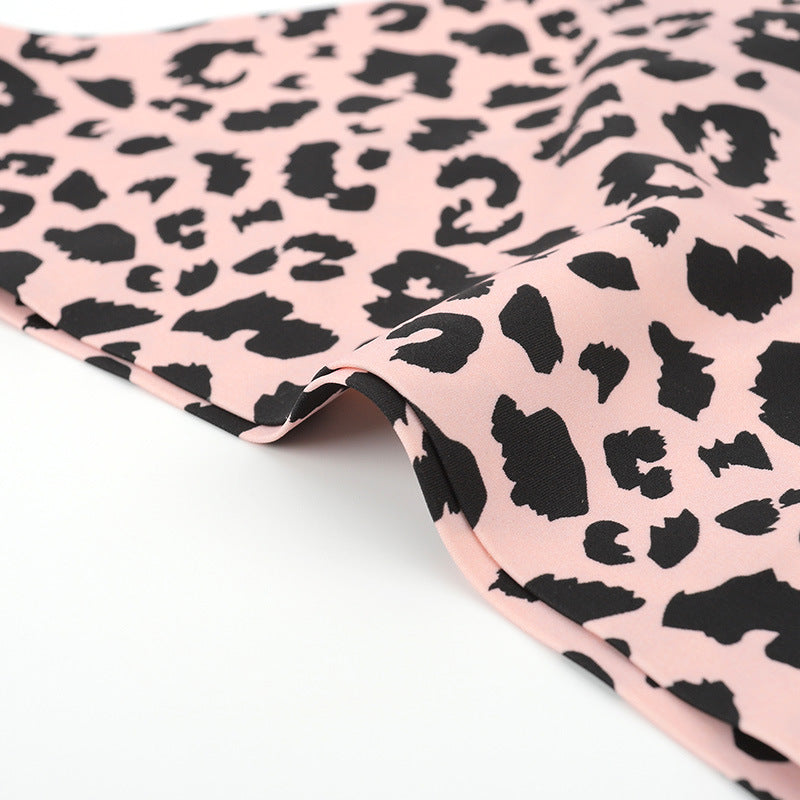 Printed four layers large size low waist menstrual panties leak-proof Big Aunt wear sanitary panty menstrual period underwear leopard print