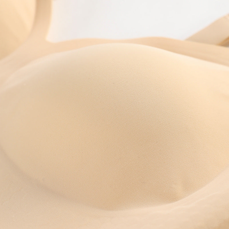 Large size Jelly Glue support push-up beauty back seamless thin sports underwear wireless bra