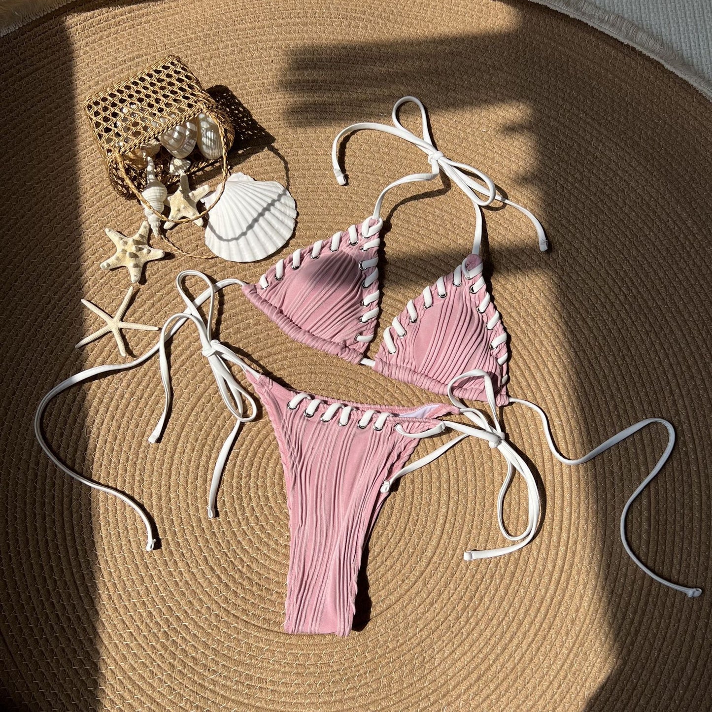 (4 days ready to ship) SY fresh sweet personality split swimsuit bikini