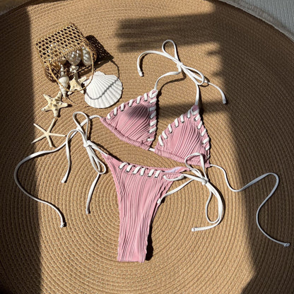 (4 days ready to ship) SY fresh sweet personality split swimsuit bikini