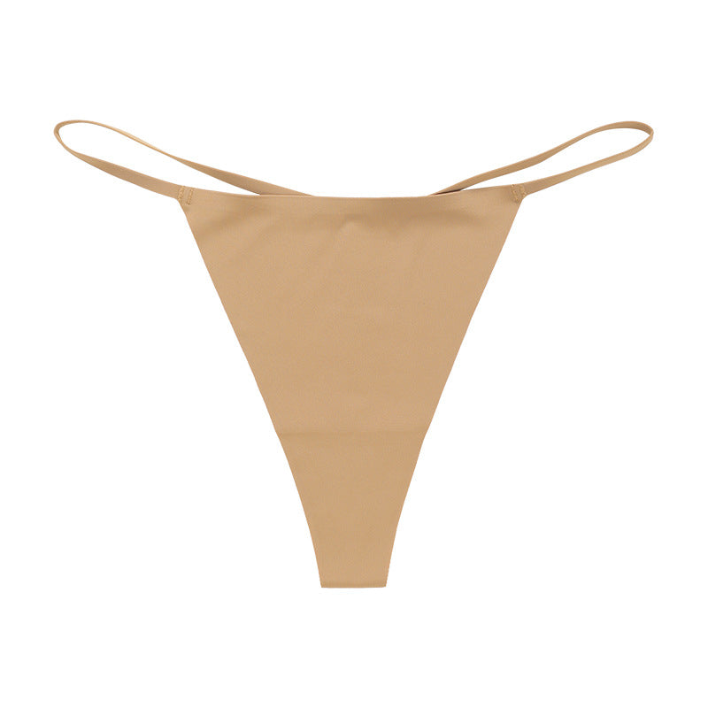 Low waist T-shaped panties seamless Ice Silk plus size a rope underwear animal pattern sports quick-drying T-back