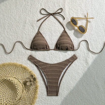 (4 days ready to ship) SY sweet drawstring strap split swimsuit bikini