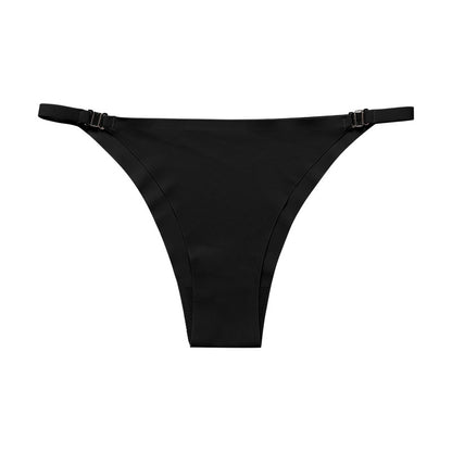Metal buckle free strap seamless ice silk underwear plus size cotton crotch sports briefs