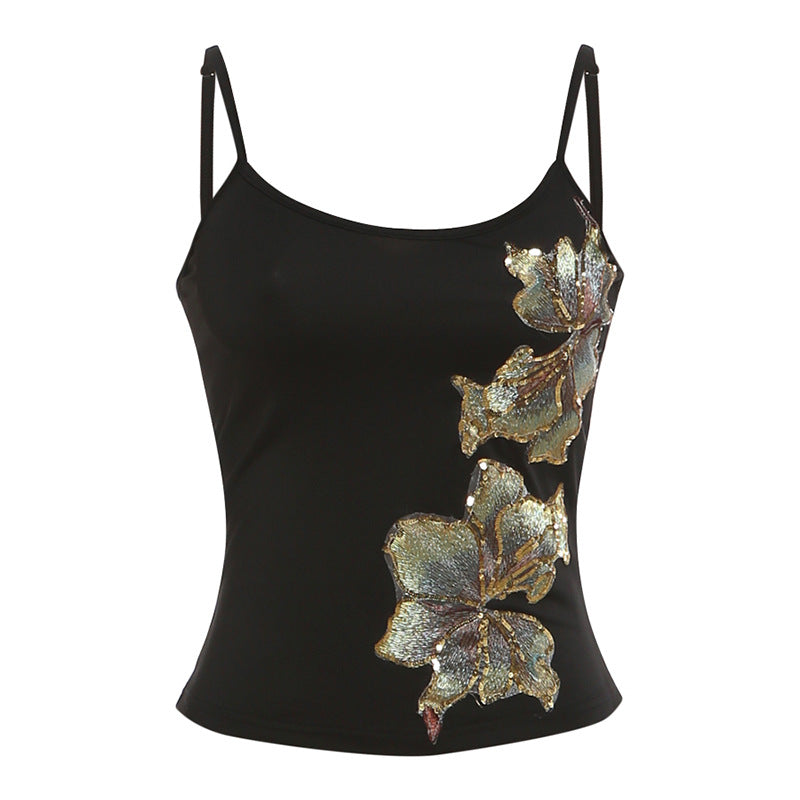SXR 2026 spring flower sexy sling vest slim top