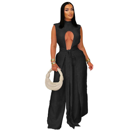 XYZ C7538 lace-up sleeveless trousers suit