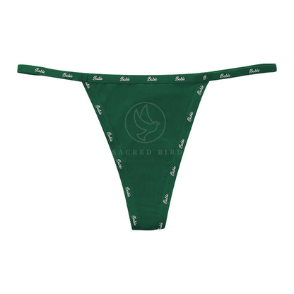 Letter thin stitching seamless Thin Ice Silk quick-drying one piece Large size T-back