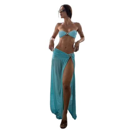 DLS Spring 2026 bikini sexy tube top skirt skirt swimsuit three-piece set