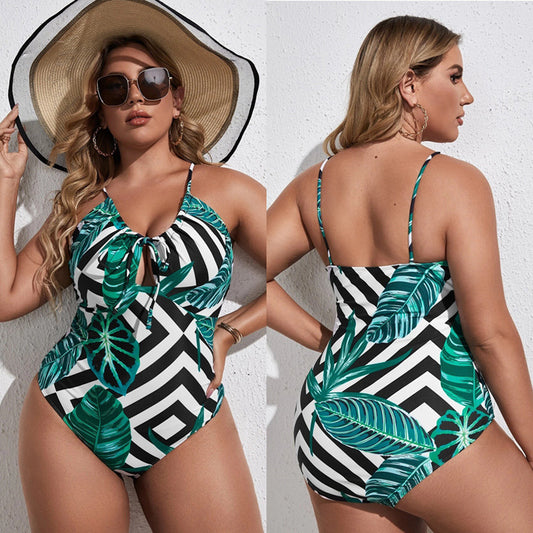 LF (L-4XL) 2026 swimsuit women's sexy multi-color printing plus size