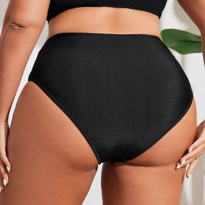 CL (L-4XL) solid color plus size swimsuit bikini women's swimming trunks bikini bottoms