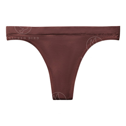 Lightweight seamless Ice Silk nude feel less than T-shaped panties yoga sports special large size cotton crotch breathable T-back