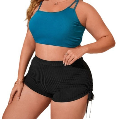 CL (L-4XL) sexy high waist boxers bikini single swimming trunks plump girls