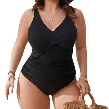CL (L-4XL) swimsuit female covered belly thin bikini plump girls sexy