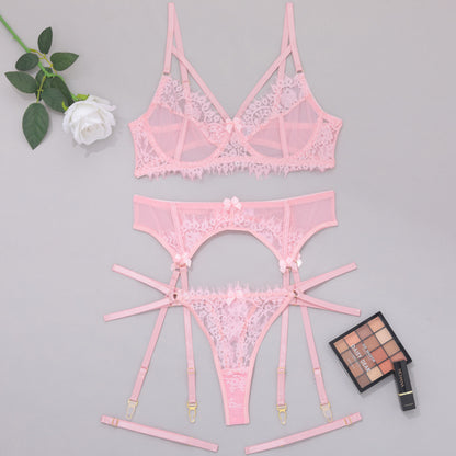 Lace seduction see-through eyelash lace sling body shaping sexy lingerie