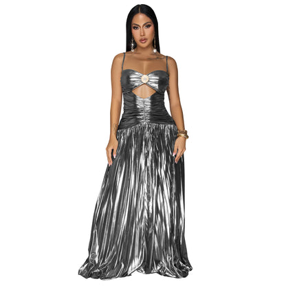 XYZ C7523 sling elegant prom glitter dress