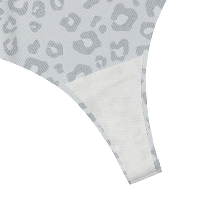 T-shaped panties low waist plus size breathable purified cotton crotch underwear seamless Ice Silk quick-drying leopard print T-back sheath