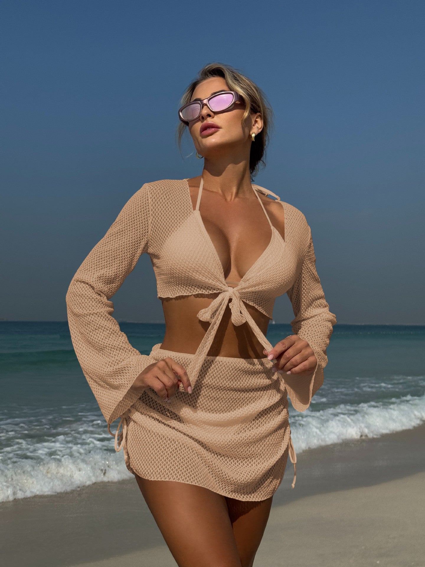 (4 days ready to ship) SY Beach ins four-piece split swimsuit