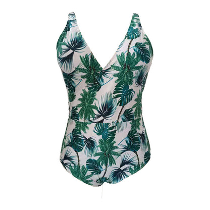 LF (L-4XL) swimsuit women's one piece sexy plus size multi-color printing