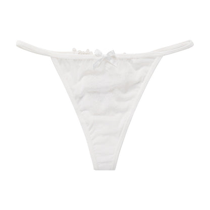 Thin strap sexy T-shaped panties less yoga sports underwear lace large size cotton crotch T-back