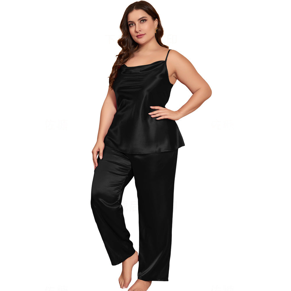 DNL plus size pajamas two-piece set